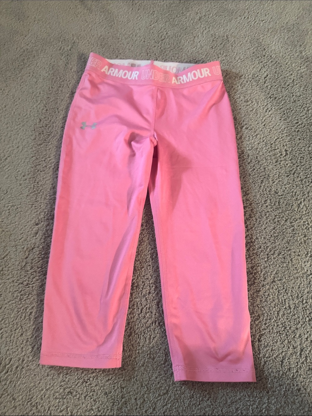 Under Armour Pink Girls' Capri Leggings